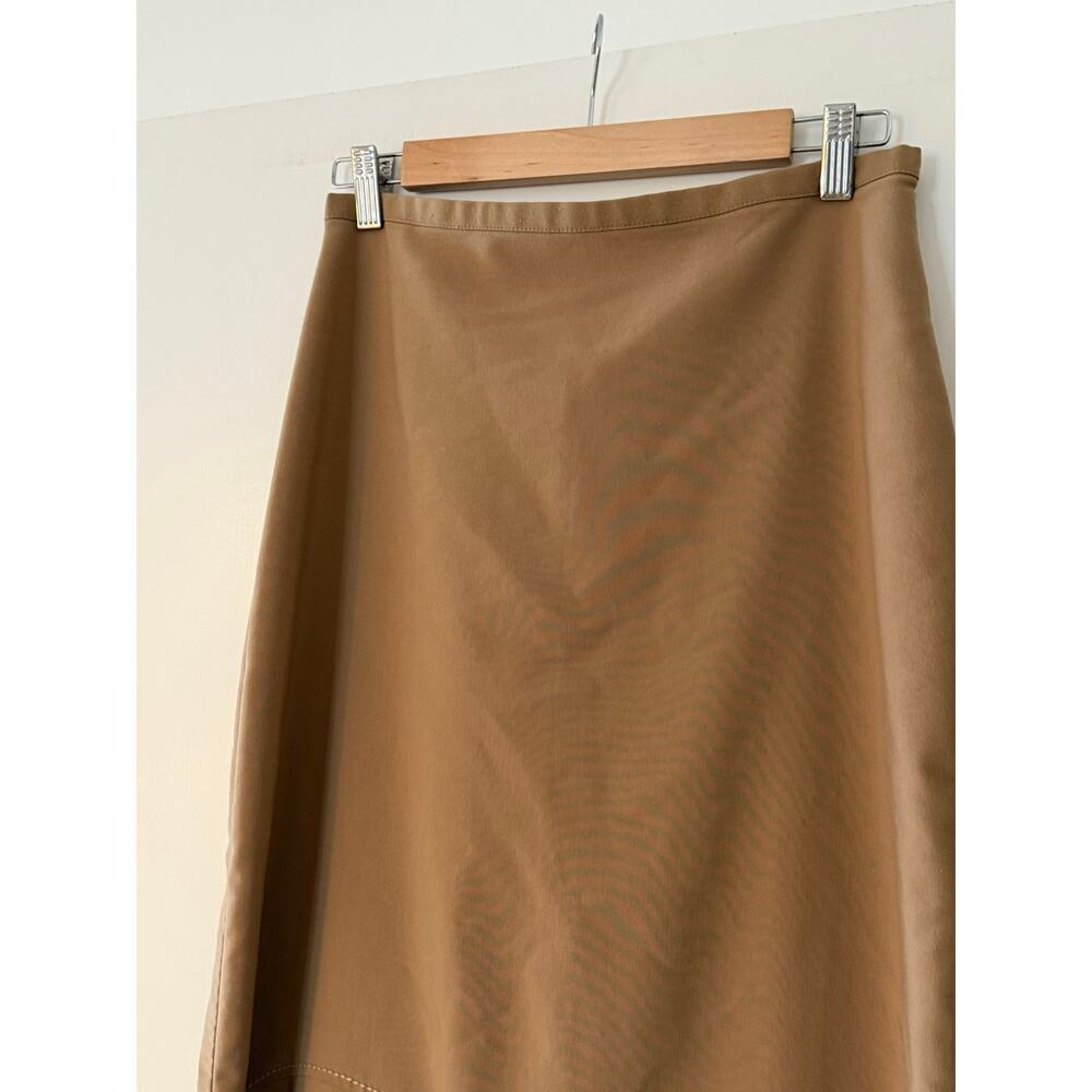 Vintage Degow Designs Camel Maxi Skirt Minimal Slip Bias Cut ✨ - Picture 5 of 9